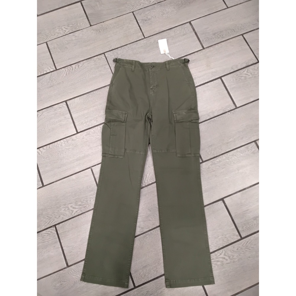 GOOD AMERICAN Olive Green Cargo Pants Utility Straight Leg Women's Size 2/26